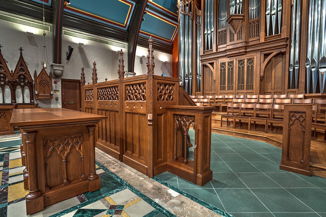 communion table and chior screen