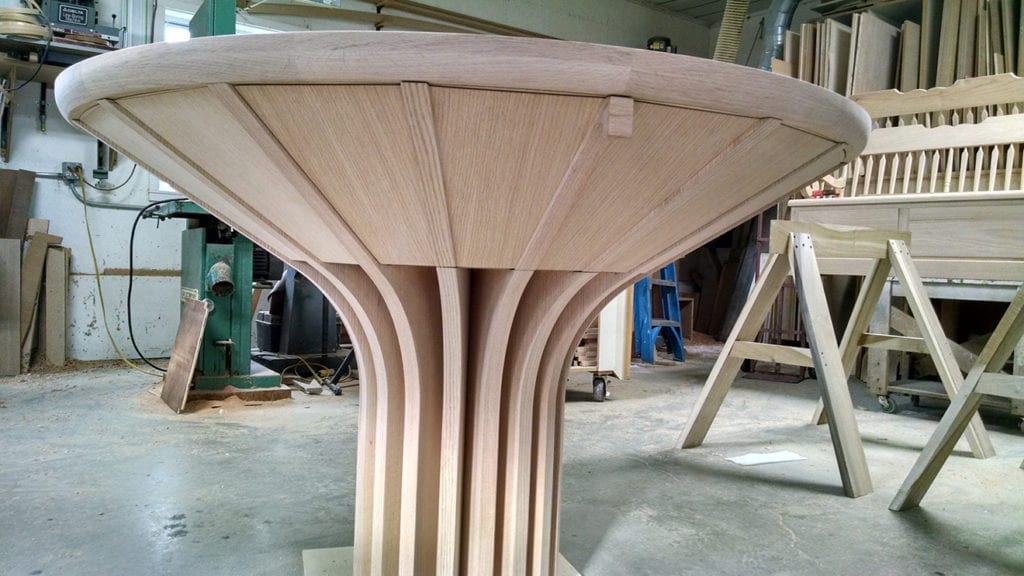 Unfinished wooden Bimah table