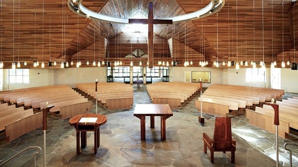 Interior from Behind Sanctuary, Our Lady Star of the Sea Catholic Church, Solomons, MD