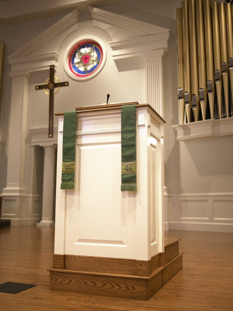 Podium in sanctuary