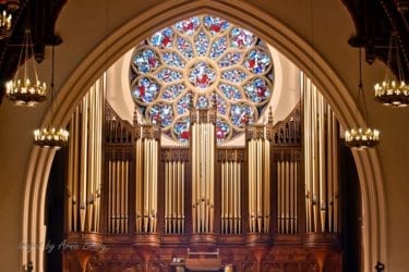 stained glass window in church